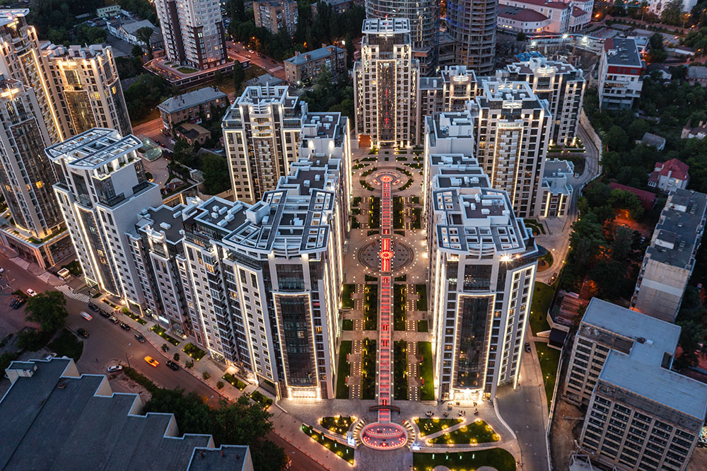 Аерозйомка ЖК Бульвар фонтанів